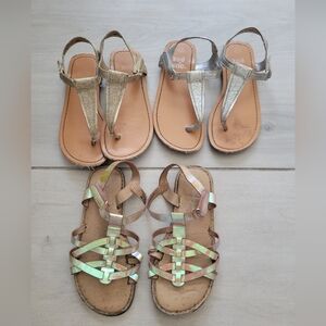 Kids Sandal Bundle Size 10 Toddler Summer Strappy Slip-Ons Velcro Closure